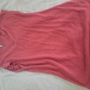 Women's Ribbed Knit Top - Red
